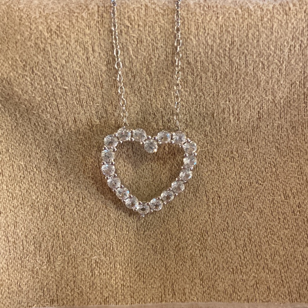 NWT CZ Heart Necklace